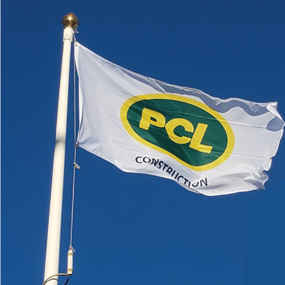 PCL Custom Flag Printed by The Custom Windsock Company