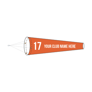 put your club name on a custom golf pin windsock. custom printed golf flag windsock