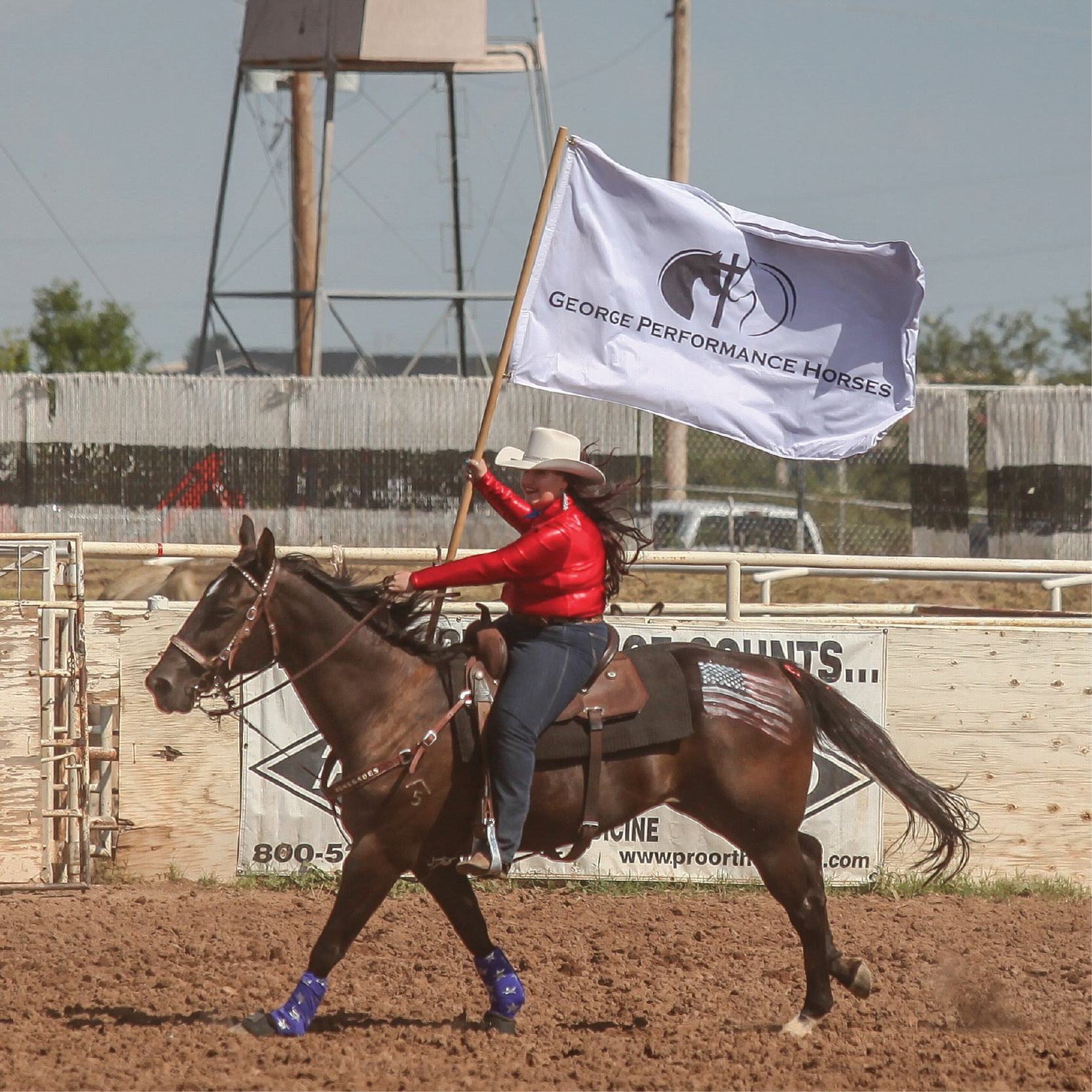 Custom printed rodeo flag for chuck wagon derby, horse races, rodeos and more. custom printed flag double sided for rodeos