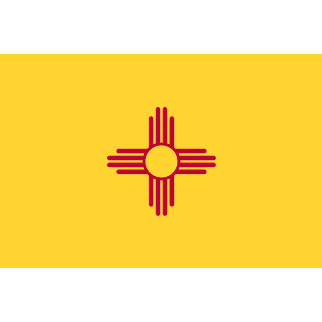 Flag of New Mexico state flag made by the Custom windsock Company lightweight knitted polyester 