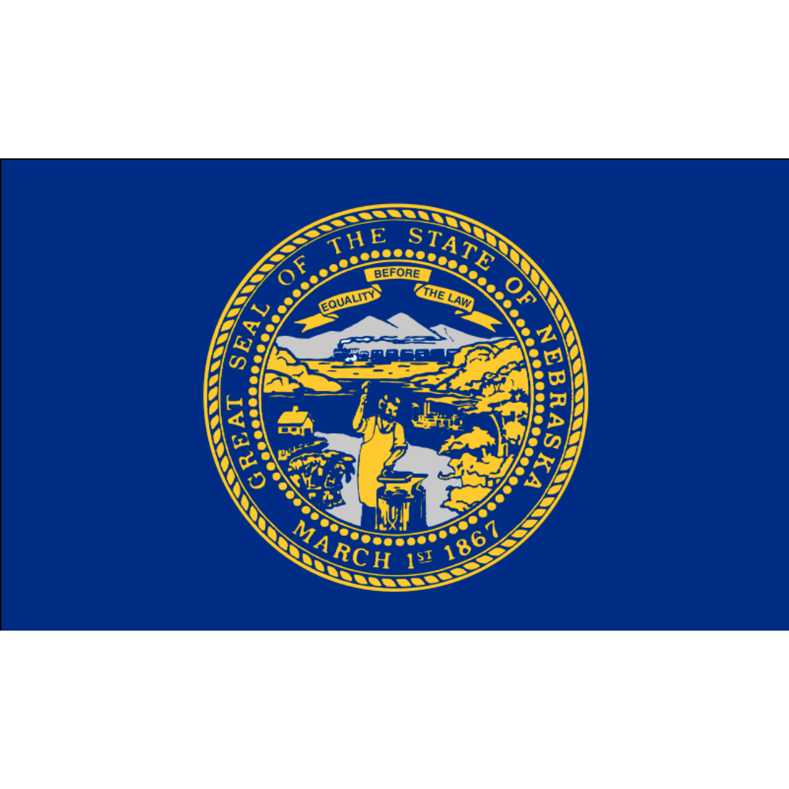State Flag of Nebraska lightweight knitted polyester made by the Custom Windsock