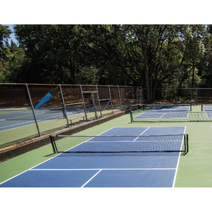 Pickleball windsock in action on court. Lightweight and responsive in slight winds