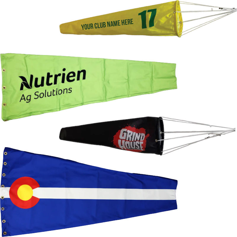 Custom Windsock made by the Custom windsock Company. Heavy Duty windsock used at a winery