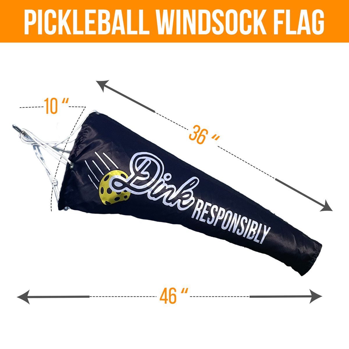 pickleball windsocks dimensions 