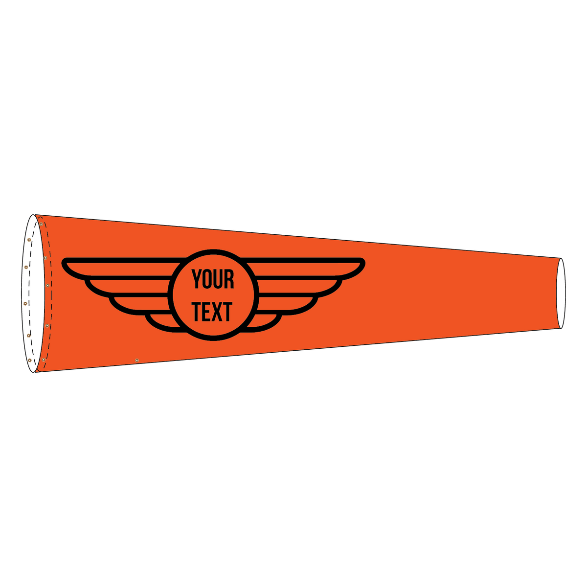 Personalized text aviation orange windsocks 