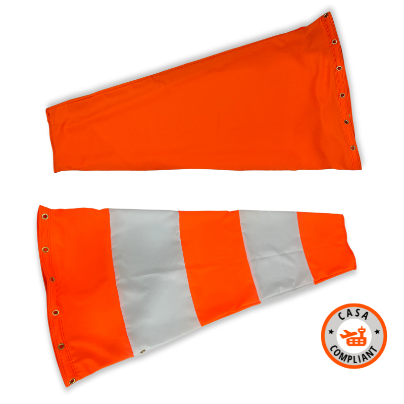 Heavy duty CASA compliant windsocks for Australian aviation and industrial use.