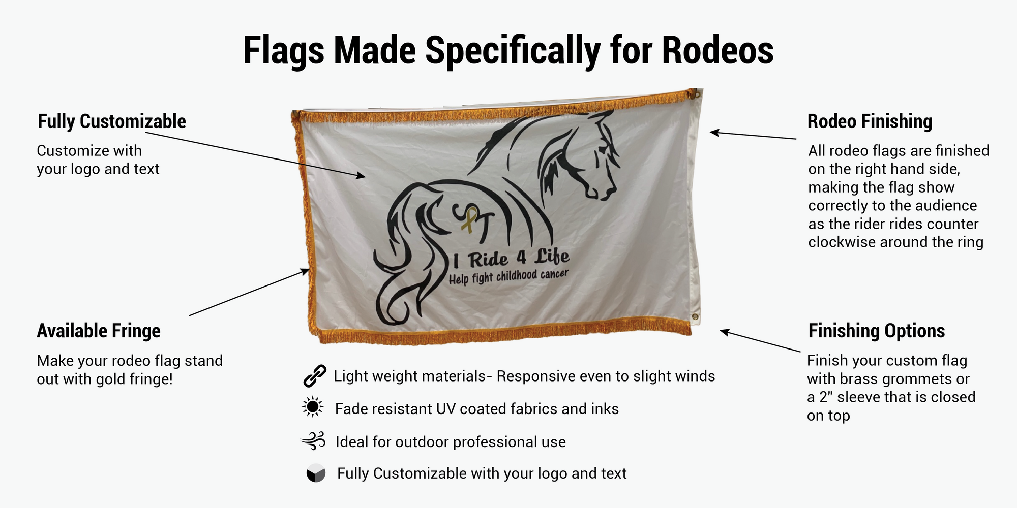 Australian custom printed rodeo flag