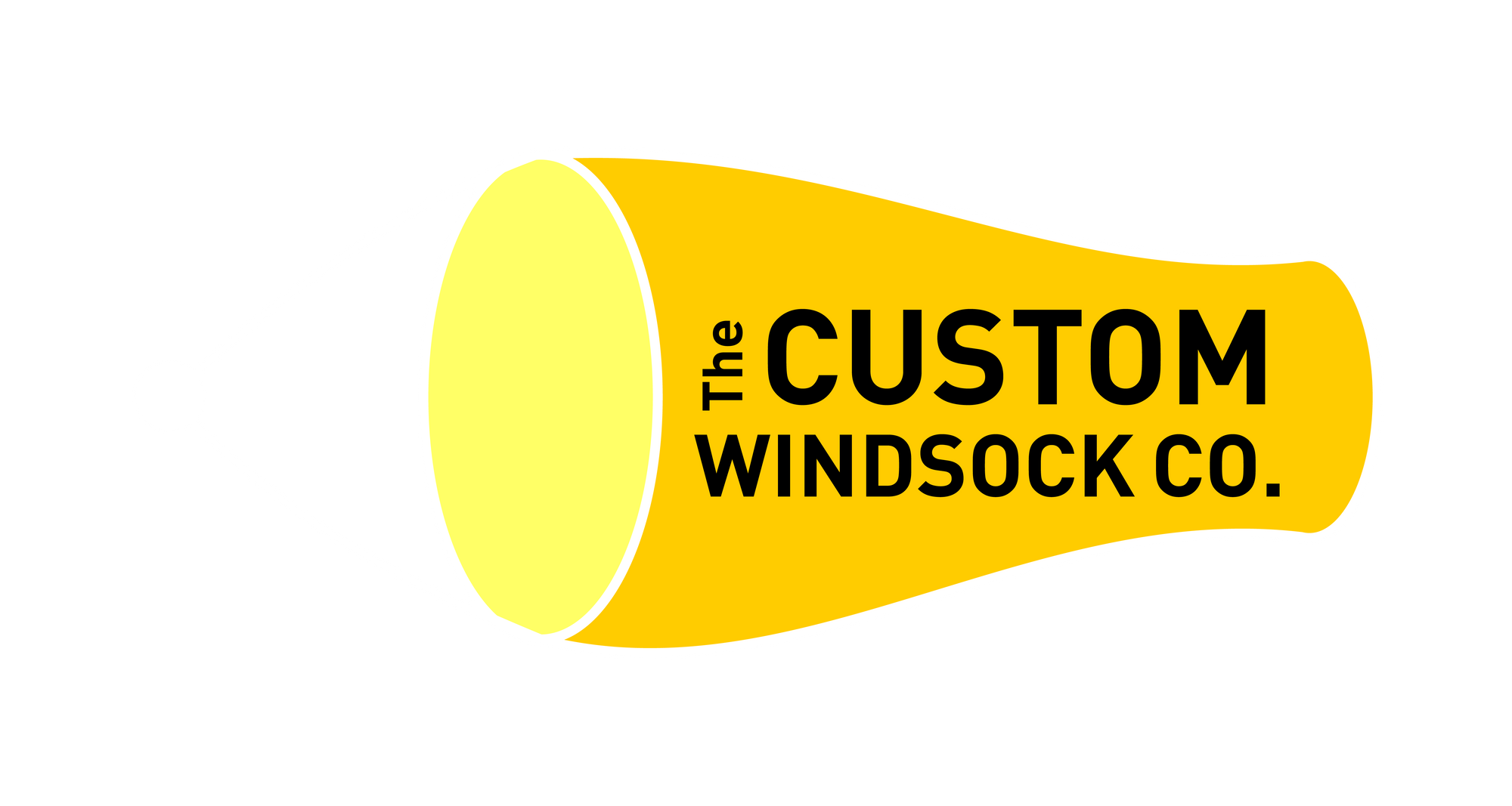 Custom Windsock company logo with white lines