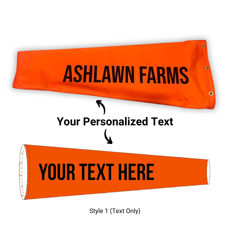 personalized farm windsock- heavy duty agriculture windsock with customization 