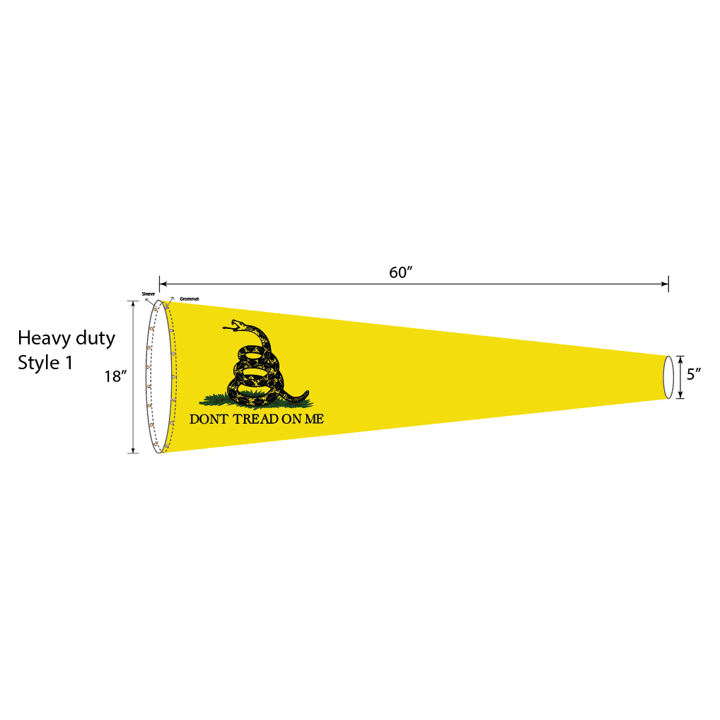 Gadsden Don&#39;t Tread on Me Lightweight Windsock