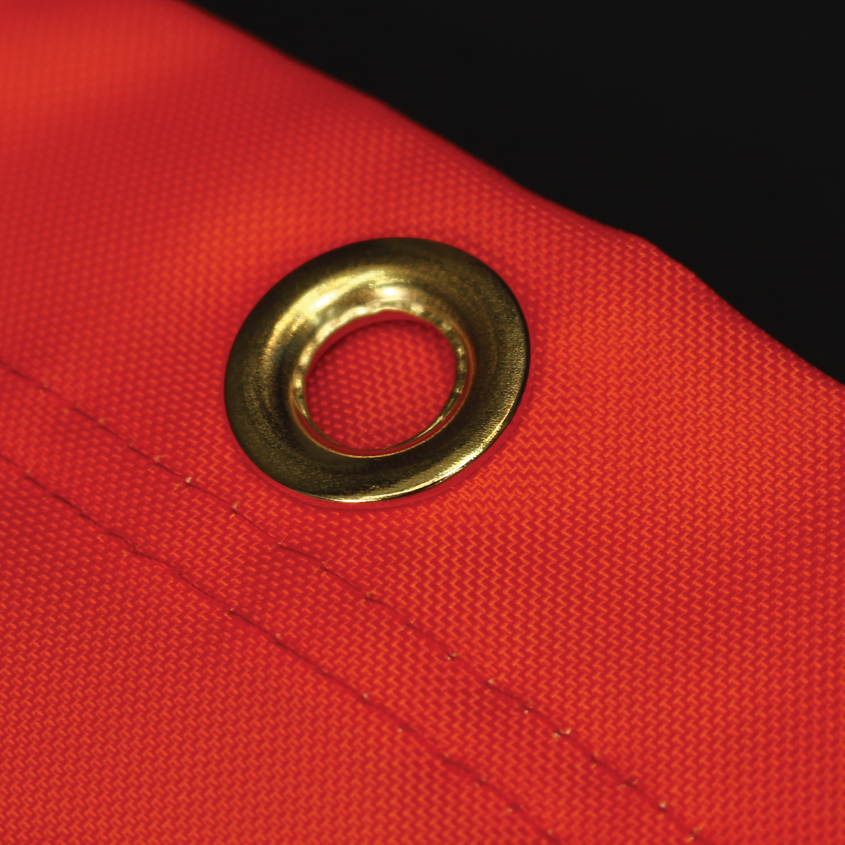 Brass grommet of FAA Compliant Airport windsock -orange and white variegated for aviation