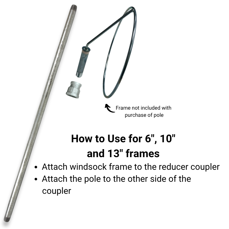How to use a windsock pole kit for the 6&quot;, 10&quot; and 13&quot; windsock frame 