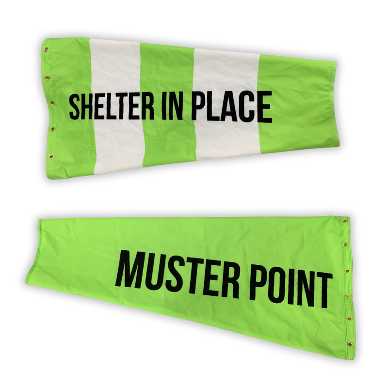 Muster Point and Shelter in place windsocks