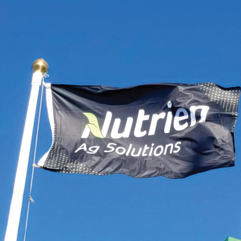 Nutrien Custom Flag Printed by The Custom Windsock Company