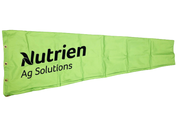 Nutrien Agricultural Windsock Heavy Duty Made by the Custom Windsock Company Green