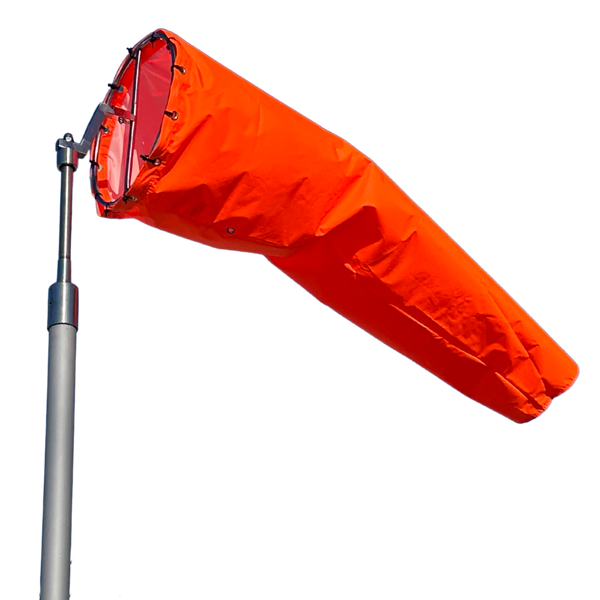 Orange Airport Windsock | Heavy Duty | FAA Compliant | UV Fade