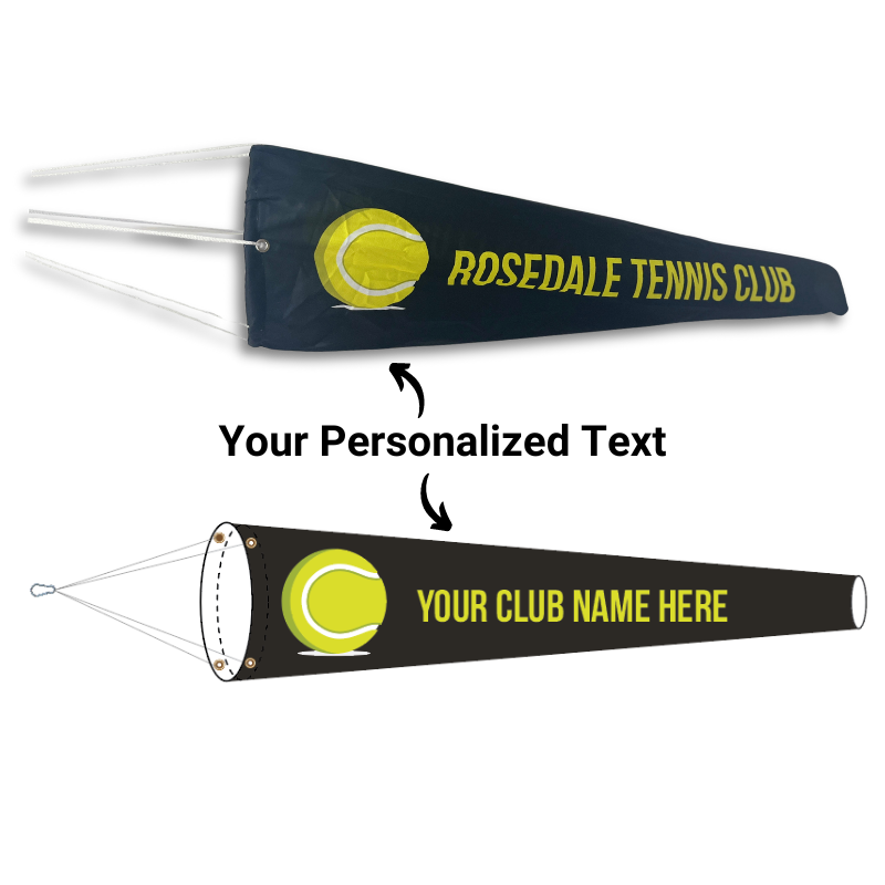 Custom Windsocks Personalized Tennis Court Lightweight Windsock | The Custom Windsock Co.