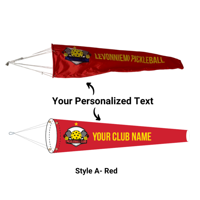 Custom Windsocks Personalized Pickleball Court Windsock | The Custom Windsock Co.