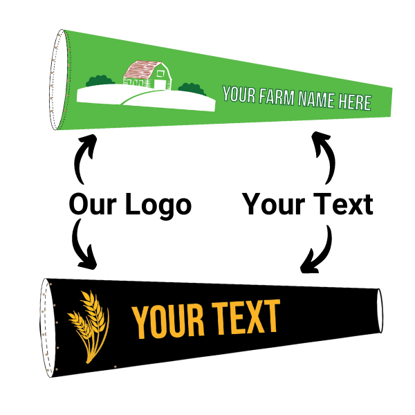 Personalized heavy duty agricultural windsocks