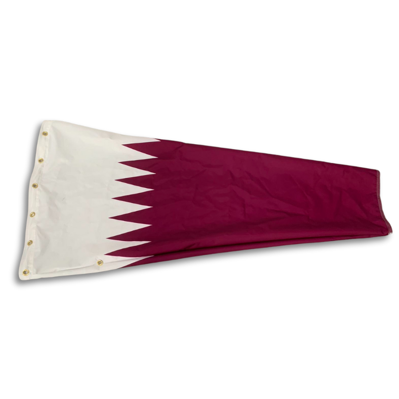 Heavy Duty Qatar windsock flag 