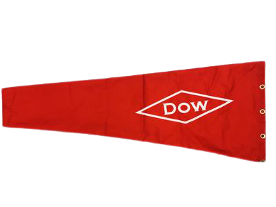 Red Dow Oil and Gas Industrial Windsock Heavy Duty Made by the Custom Windsock Company