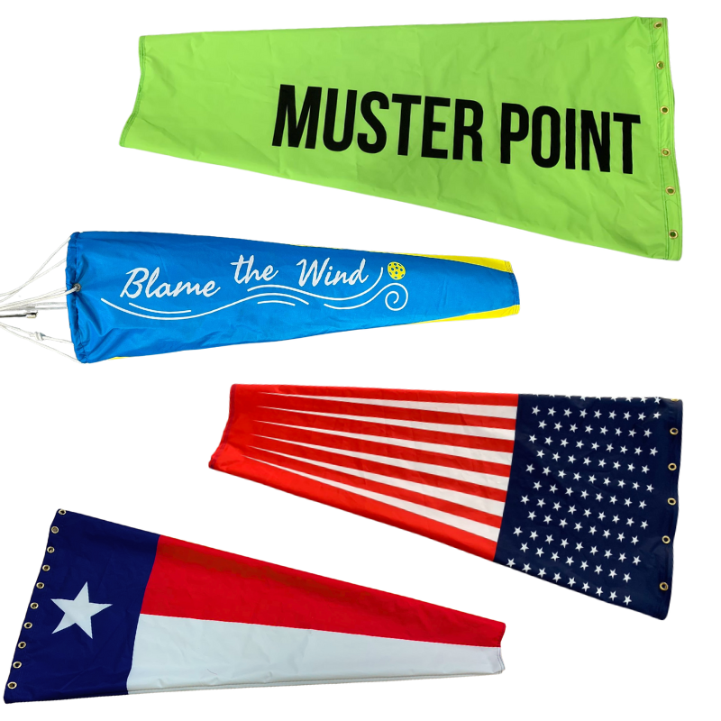 Specialty application stock windsocks- USA- pickleball- muster point windsocks 