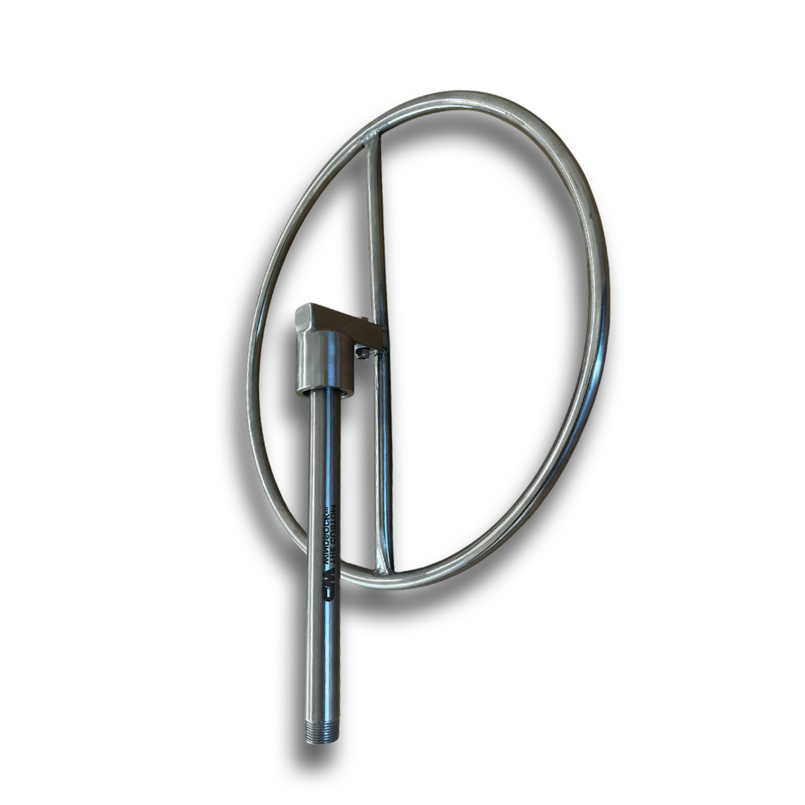 stainless steel windsock from for aviation and industrial use. heavy duty dual ball bearing windsock frame with 3/4 NPT threading 