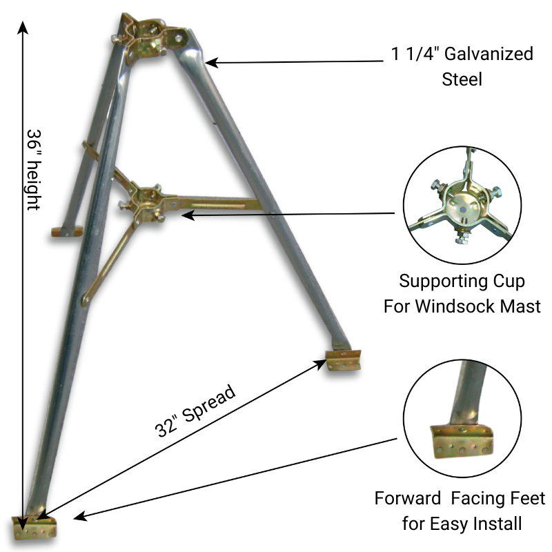 Heavy Duty Tripod Mount for Windsocks