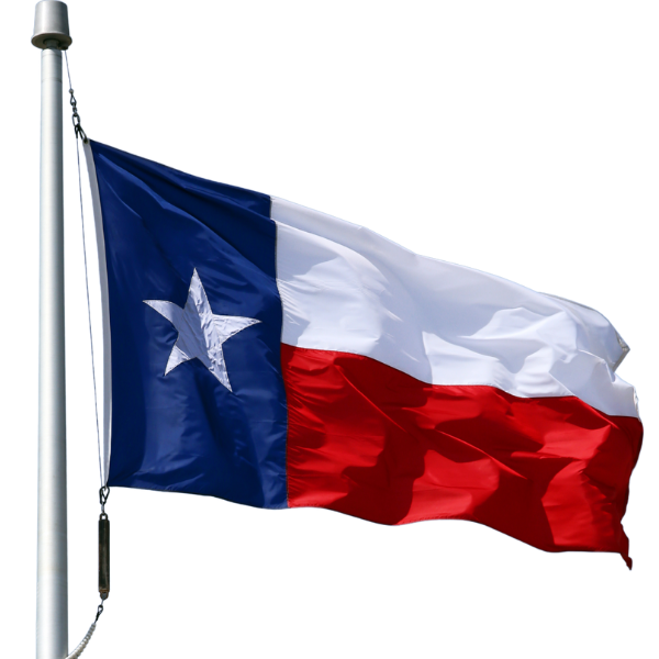 High Quality Texas Flag Flying