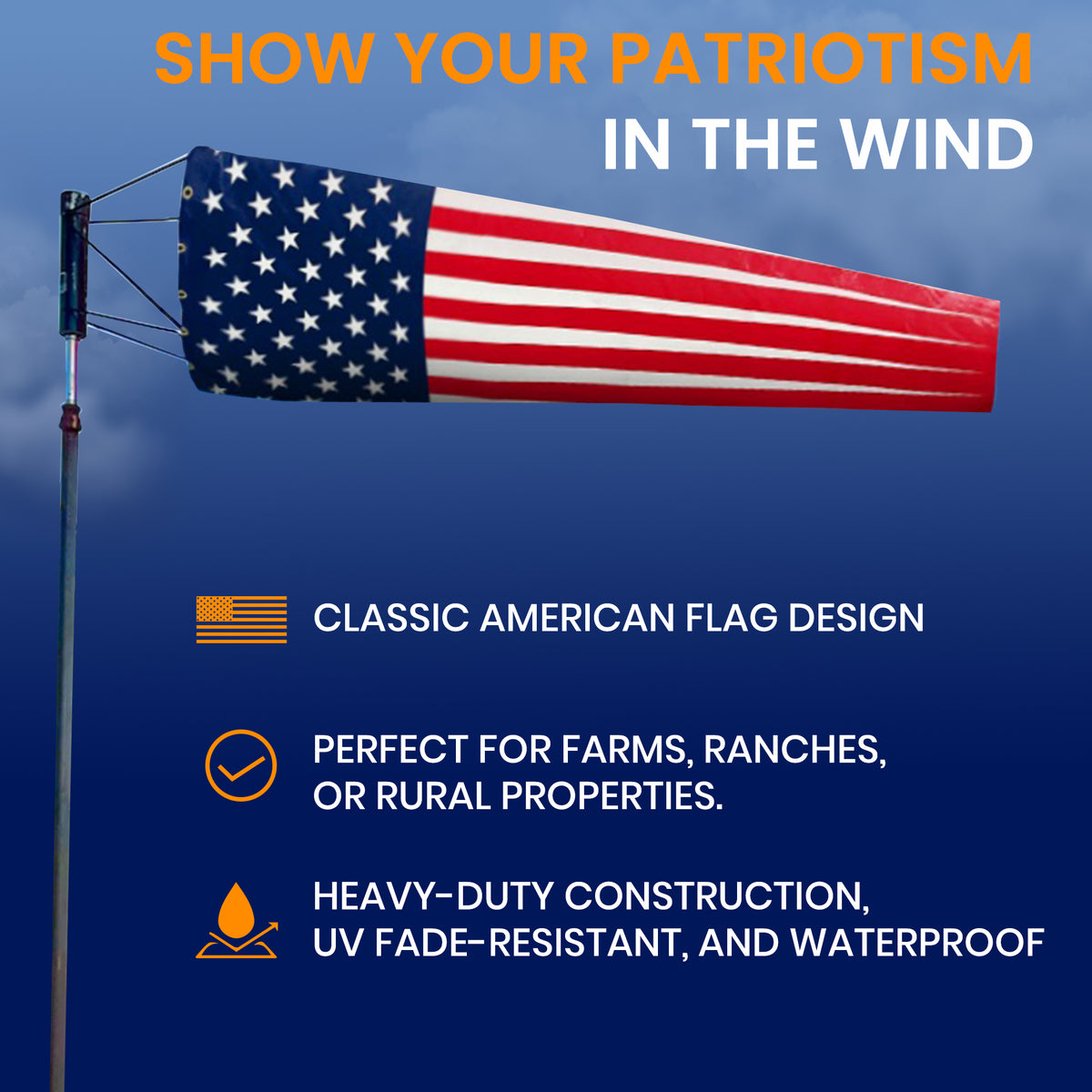 American flag USA windsock 