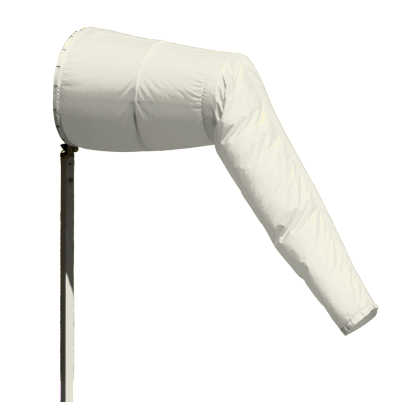 10x36 Inch Aviation Windsock – Red & White (Made In USA) | UV Polyester Paraglide Windsock