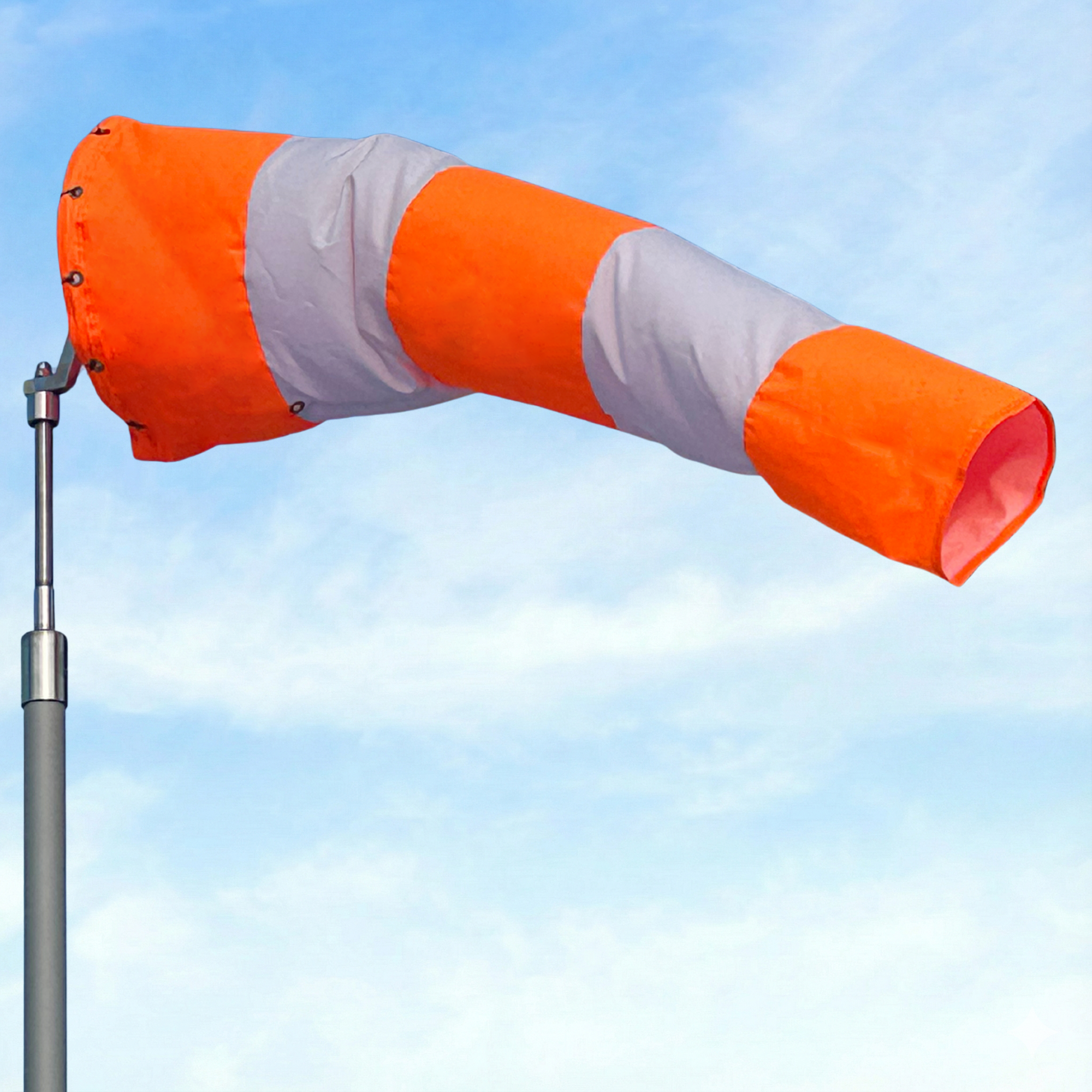 Upwind Windsocket Airport Windsock & Heavy Duty Frame Kit | Orange & White FAA Compliant ...