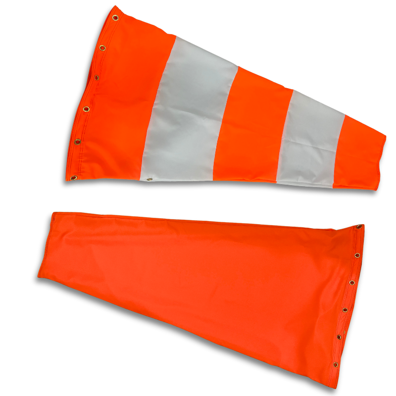 Hi Vis orange windsocks and airport windsocks for industrial use 