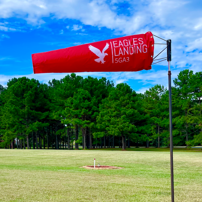Airport custom printed windsocks for airstrip, airport, hangars