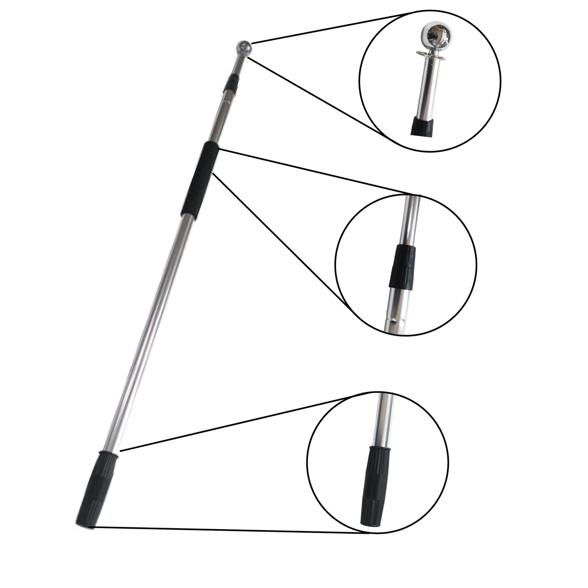 Telescopic Rodeo Flag Pole