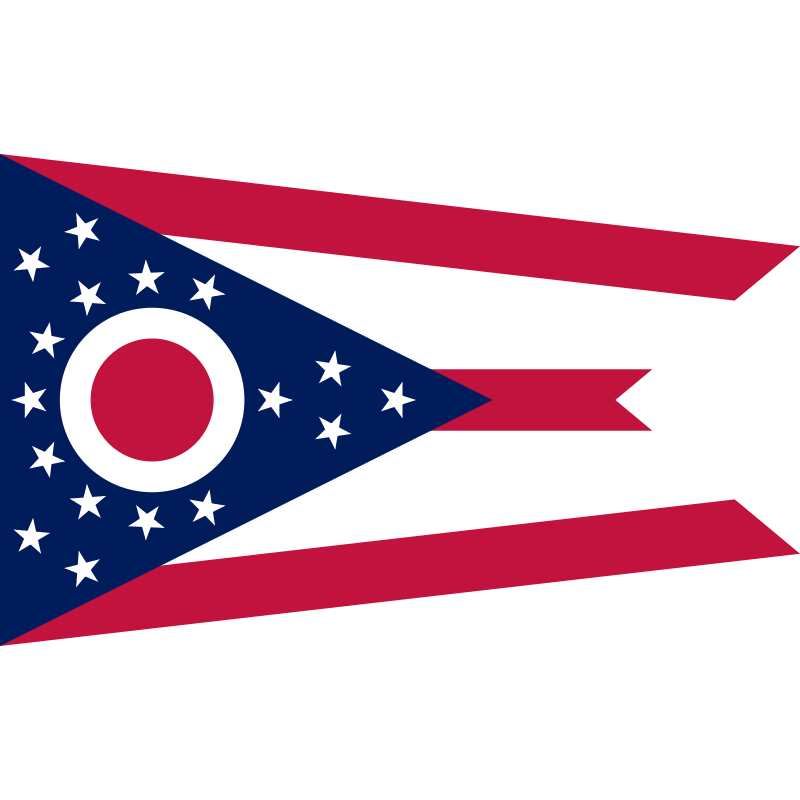 State Flag of Ohio Printed Lightweight Knitted Polyester - The Custom Windsock Co.