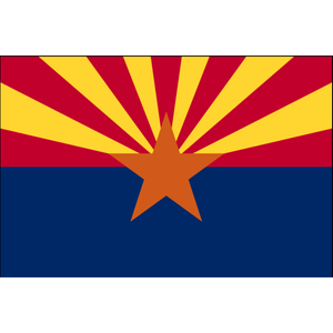 Flag of the State of Arizona made on lightweight knitted polyester - The Custom Windsock Co.