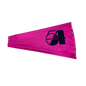 Full color, heavy duty, custom printed windsock made of fire and water resistant 600D PU polyester. Finished with heavy duty grommets and sewing