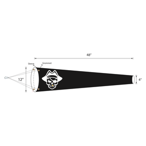 Jolly Roger Pirate lightweight windsock. Great for farm, ranch and residential use.  Version 4
