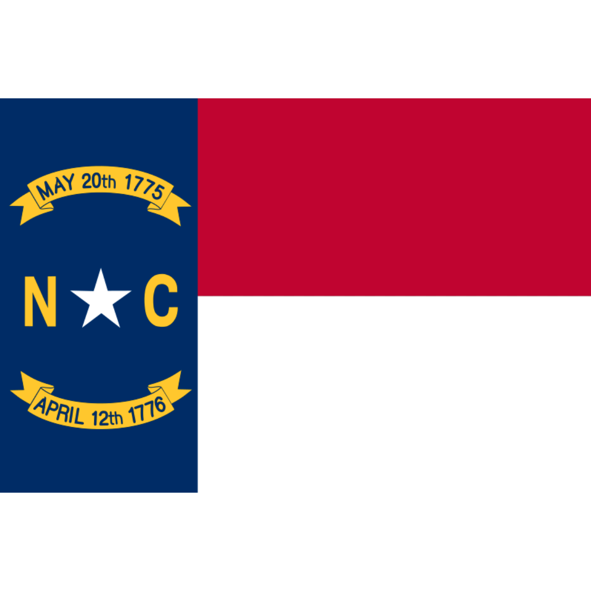 State of North Carolina flag lightweight knitted polyester - The Custom Windsock Co.