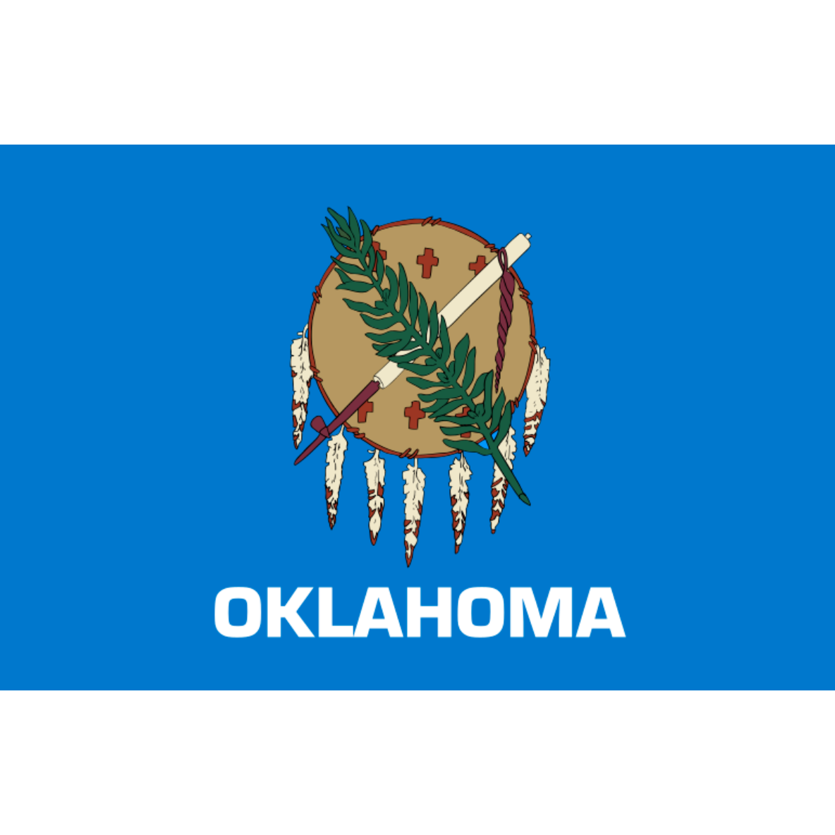 State Flag of Oklahoma Lightweight Knitted Polyester  - The Custom Windsock Co.