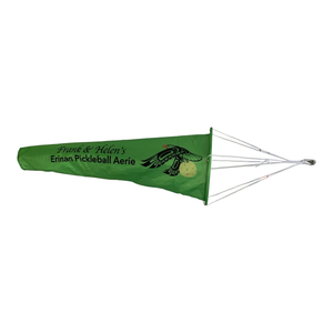 Custom printed pickle ball court windsock. lightweight and highly responsive