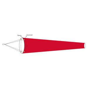 Red Beach warning windsocks. Red, green, yellow and blue. Full colour logo customization for resorts, beach clubs, yacht clubs, marinas and more