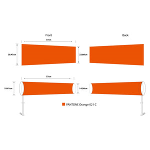 Example of Rendering for custom Printed Car Windsock 
