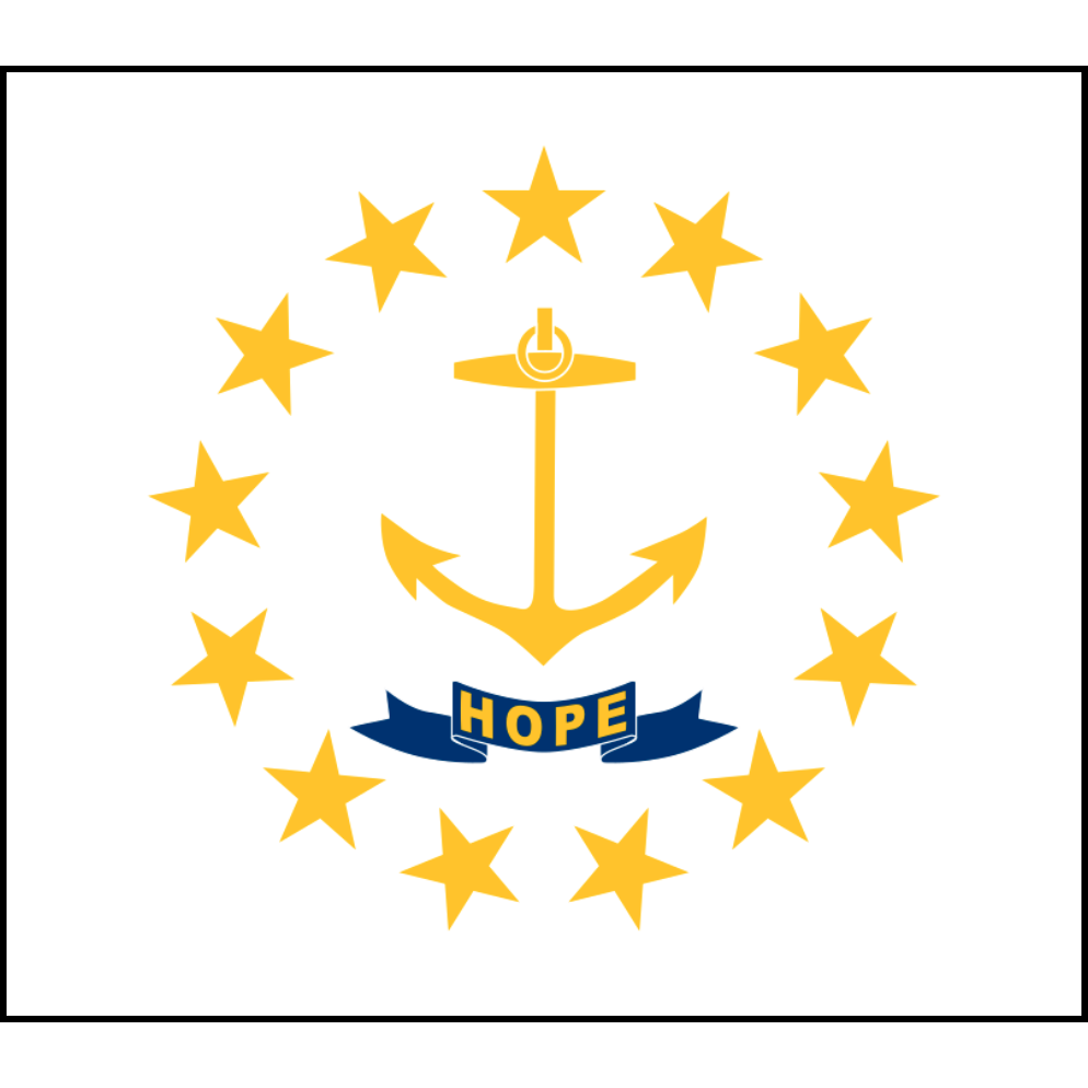 State of Rhode Island - The Custom Windsock Co. Lightweight Knitted Polyester 
