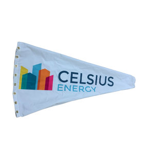 Oil and gas custom printed windsocks. Full color printed 600D PU polyester. Great for Rigs and Derricks and standalone poles on site to indicate wind direction and speed