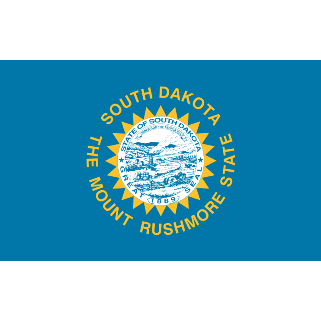 State Flag of South Dakota - Lightweight Knitted Polyester - The Custom Windsock Co.