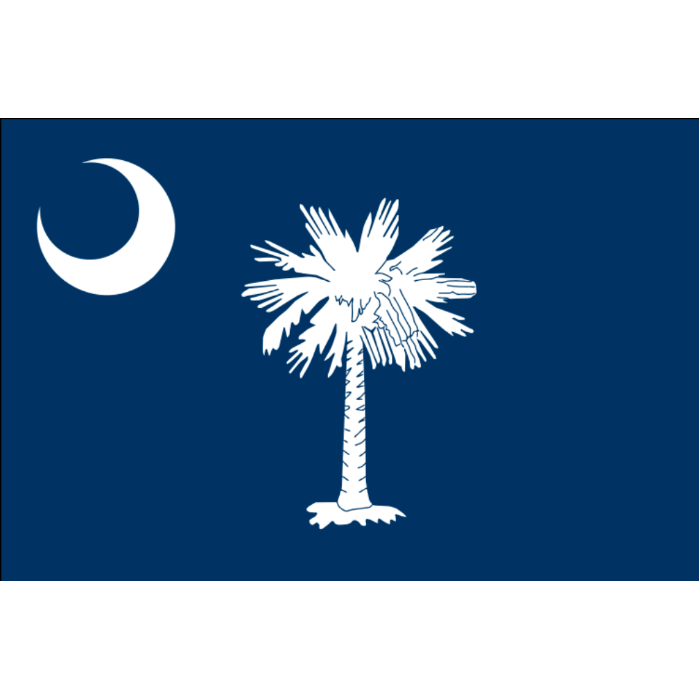 State flag of South Carolina - The Custom Windsock Co. Lightweight Knitted Polyester 