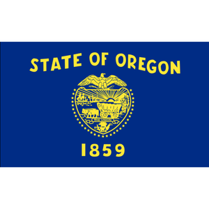 State Flag of Oregon -Lightweight Knitted Polyester  The Custom Windsock Co. Double sided