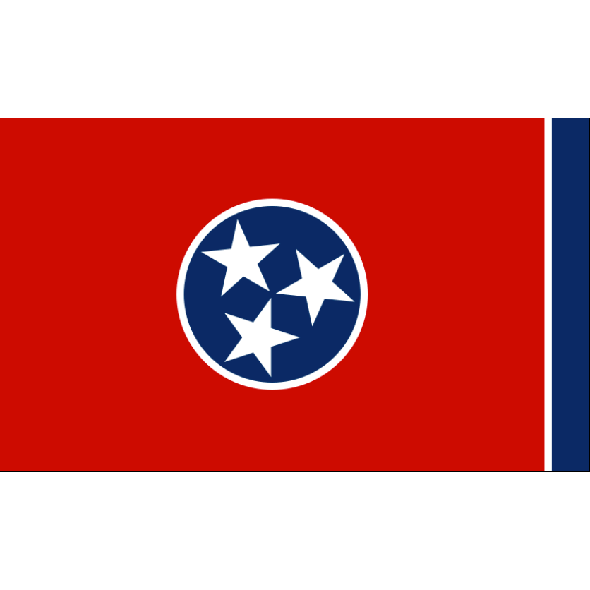 State of Tennessee Flag Lightweight Knitted Polyester  - made by the Custom windsock Company